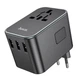 Мережевий зарядний пристрій Hoco AC19, 3 USB, 2 Type-C, PD 35W, black - зображення 3
