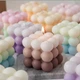 Свічка "Кубик бульбашок" ручної роботи колір коричневий - зображення 3