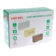 Настільні годинники VST-863 (green LED) brown - зображення 2
