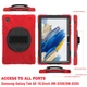 Чохол Rugged 3 Layers броньований протиударний з захистом для Samsung Galaxy Tab A8 10.5 SM X200 X205 Червоний - изображение 2