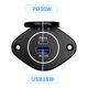12-24V Накладна USB зарядка QC3.0 + PD Type-C юсб розетка живлення від акумулятора - зображення 3