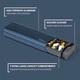 Премиальный контейнер для таблеток HigherHuman Extra Large Sleek Modern Pill Box Matte Blue - изображение 4