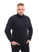 Свитер мужской темно-синий вязанный зимний 230-658-03 XL - изображение 1