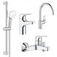 Набор смесителей для ванны GROHE BauFlow хром латунь UA121640K1 - изображение 1