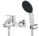Cмеситель для ванны однорычажный с коротким изливом GROHE QuickFix Start хром латунь 25283002 - изображение 3