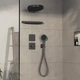 Зовнішня частина змішувача без прихованої частини HANSGROHE ShowerSelect Comfort Q графіт латунь 155x155мм 15588340 - зображення 3