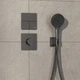 Зовнішня частина змішувача без прихованої частини HANSGROHE ShowerSelect Comfort E графіт латунь 155x155мм 15574340 - зображення 2