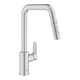 Змішувач для кухні із висувною лійкою GROHE Eurosmart сатин метал 30619DC0 - зображення 1