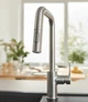 Змішувач для кухні із висувною лійкою GROHE Eurosmart сатин метал 30619DC0 - зображення 2