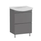 Тумба із умивальником ROZZY JENORI FORTUNA 60.5x85x41.5см на підлогу сіра RJFU019-4160GRSET(RJFU019-4160GR + K11-0167) - зображення 1