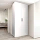 Шкаф распашной двухдверный Tobi Sho ST-0009 с полками и штангой, 1000х2180х520 мм Белый - изображение 2