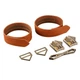 Наручники для рук/щиколоток LOCKINK Wristcuffs/Anklecuffs Brown Set Коричневі One Size - зображення 3