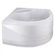 Поддон для душевой кабины LIDZ Kapielka 90x90x41см полукруглый акриловый c сифоном белый LKAST909041 - изображение 1