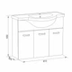 Тумба із умивальником ROZZY JENORI Lotus 81x65x48.5см підвісна біла RJFU007-2180WHSET(RJFU007-2180WH+RZJ203) - зображення 2
