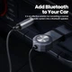 Аудіо трансмітер AUX адаптер Toocki TQ-BT02 ресивер Bluetooth 5.1 автомобільний з мікрофоном в магнітолу авто - зображення 3