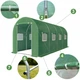 Теплица парник 10 м² GREENHOUSE 400 x 250 см с оцинкованной металлической рамой и защитной пленкой зеленого - изображение 6