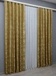 Комплект готових штор VR-Textil Жакард № 1532ш Золотистий 150х270 см 2 шт (33-0405) - зображення 4