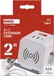 Мережевий подовжувач Emos P0222CQ 2 м 2 розетки з 2xUSB-A+1 x USB-C+Qi з бездротовою зарядкою - зображення 5