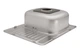 Кухонная мойка KRONER (KRP) Satin-5848 D0.8T180 - изображение 5