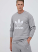 Bluza bez kaptura męska oversize Adidas Adicolor Classics Trefoil Crewneck IM4501 M Szara (4066761543657) - obraz 1