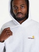 Худі чоловіче Carhartt WIP Hooded American Script I028279-482XX L Сіре (4064958113607) - зображення 3