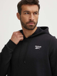 Худі утеплене чоловіче Reebok Identity Small Logo Fleece Hoodie 100202869 S Чорне (1200143505595) - зображення 4