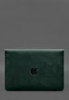 Чехол-конверт с клапаном для MacBook 13, кожа и эко-фетр, зеленый(BB_30004173) - изображение 2