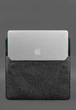Чехол-конверт с клапаном для MacBook 13, кожа и эко-фетр, зеленый(BB_30004173) - изображение 4