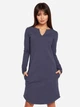 Sukienka tunika damska elegancka BeWear B017 86822 M Niebieska (5902041177084) - obraz 1
