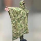 Маскировочный плащ-пончо, Мультикам, водоотталкивающий плащ для военных, военный дождевик-пончо - изображение 1
