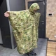Маскировочный плащ-пончо, Мультикам, водоотталкивающий плащ для военных, военный дождевик-пончо - изображение 4
