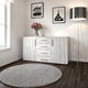 Комод с дверцами Tobi Sho Keelin ST-0004 на 4 ящика для гостиной, 1500х820х520 мм Бетон - изображение 2