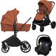 Универсальная коляска 3 в 1 Lionelo Mika Plus Brown Rust (LO-MIKA PLUS 3IN1 BROWN RUST) - изображение 1