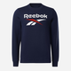 Bluza bez kaptura męska Reebok Identity Big 100050277 XL Granatowa (4066751210309) - obraz 3