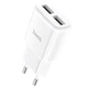 Зарядний адаптер HOCO C88A Star, 2 USB, 2.4А, білий - зображення 1