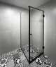 Душевая кабина SPLENKO 700 x 700 х 2000 мм в черном профиле лофт Clara Loft распашная дверь - изображение 5