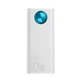 Портативная батарея Павербанк для ноутбука Baseus Amblight 30000 mAh 65W 6A с технологией QC3.0+PD3.0 Power Bank (PPLG-A02) White - изображение 5
