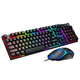 Проводная игровая мембранная Клавиатура и Мышка TWolf TF200 с LED RGB подсветкой Черная - изображение 1