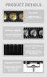 Фара светодиодная LED 3 режима 17Вт белый / желтый - изображение 8