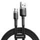 Кабель Baseus Cafule Cable USB to Micro-USB 2.4A 1m Black-Grey (CAMKLF-BG1) - изображение 1