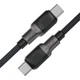 Кабель ACEFAST C10-03 Type-C to Type-C 3A/60W/1.2m цинковые коннекторы Black (6974316283119) - изображение 2