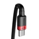 Кабель Baseus Cafule PD2.0 100W flash charging Type-C to Type-C cable 20V 5A 2m Black-Red (CATKLF-AL91) - зображення 2