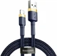 Кабель Baseus cafule Cable USB to Lightning 2.4A 1m Blue-Gold (CALKLF-BV3) - изображение 1