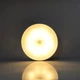 Портативный LED светильник | Micro USB, круглый 85mm, 8LEDs, Теплый свет, магнит | 2 режима| Датчик движения и освещения, White - изображение 2