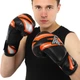 Перчатки боксерские кожаные на липучке FISTRAGE COMBAT VL-6380 (р-р 12oz, черный-оранжевый) - изображение 6