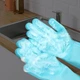 Хозяйственные перчатки "Clean Step" с мягкими резиновыми ворсинками, силиконовые для мытья посуды, уборки и чистки Голубые. - изображение 2