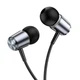 Навушники металеві HOCO M108 Spring metal universal earphones with mic чорні - зображення 5