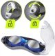 Очки для плавания TSUNAMI Anti-Fog 3 в 1 чехол, беруши и зажим для носа Blue (P-5905973401784) - изображение 4