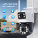 Уличная Wi-FI IP Камера видеонаблюдения 8MP ICSEE поворотная камера с двумя объективами UKC - изображение 3