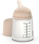 Пляшечка Suavinex Zero Beige 180 мл соска повільний потік - зображення 1